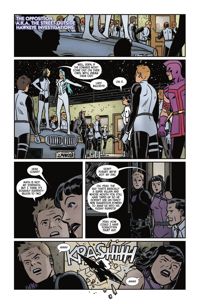 Illustration for article titled Kate and Clint fight for their lives in this Hawkeye #16 exclusive